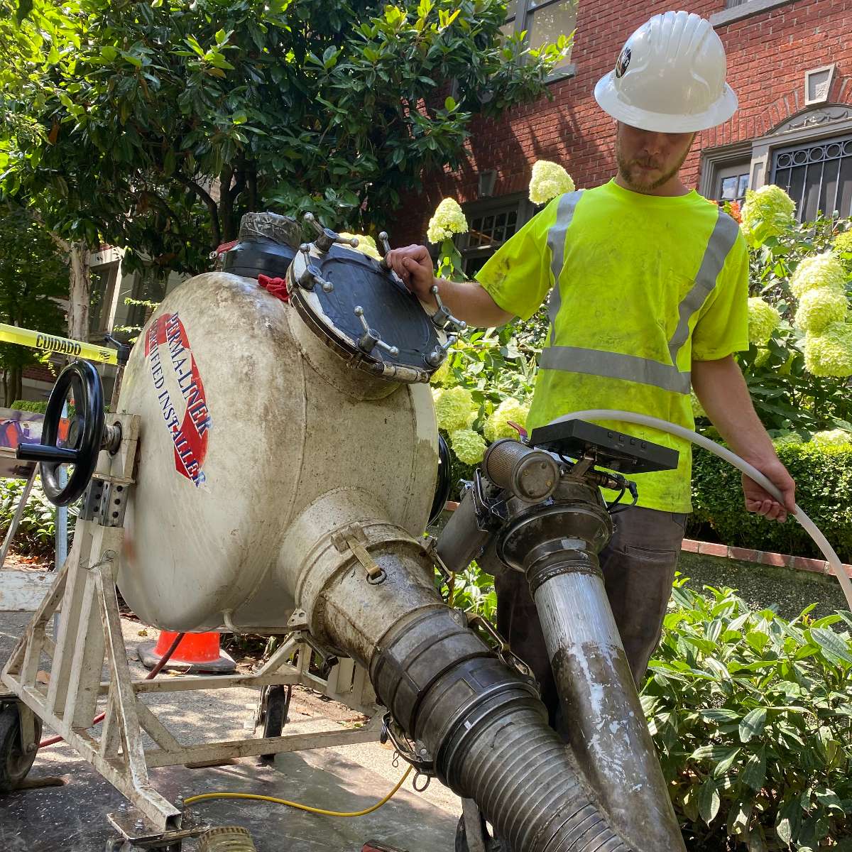 Plumber Repairing Sewer