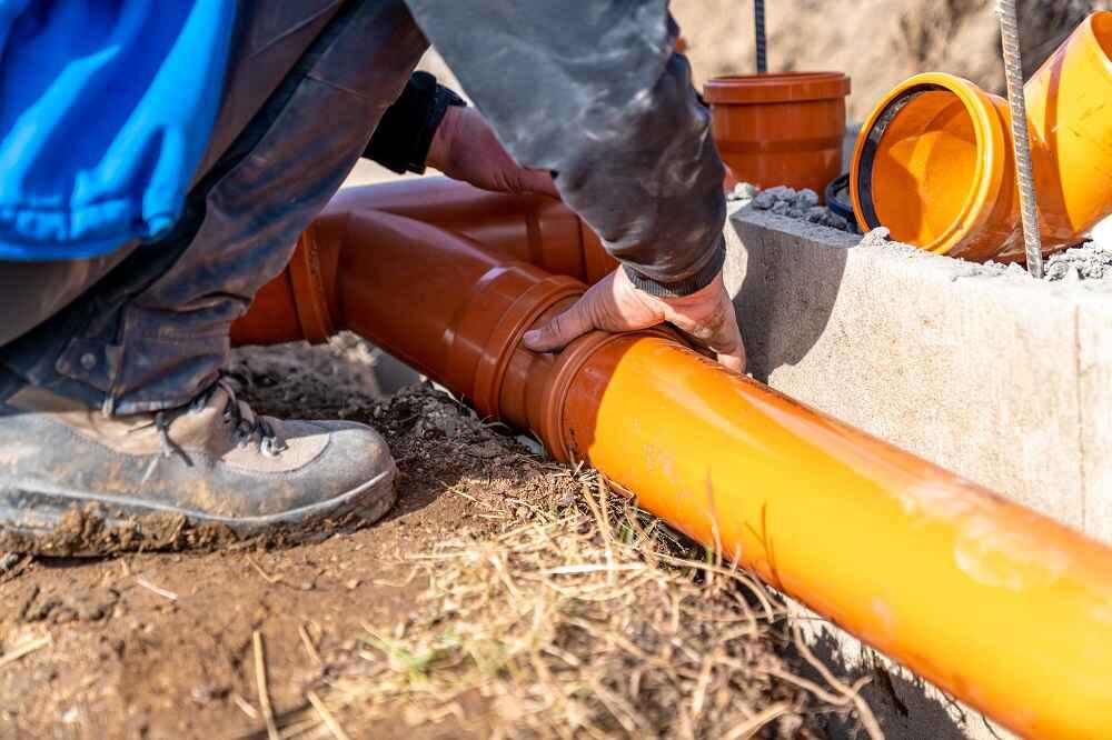 replacement of sewer pipes