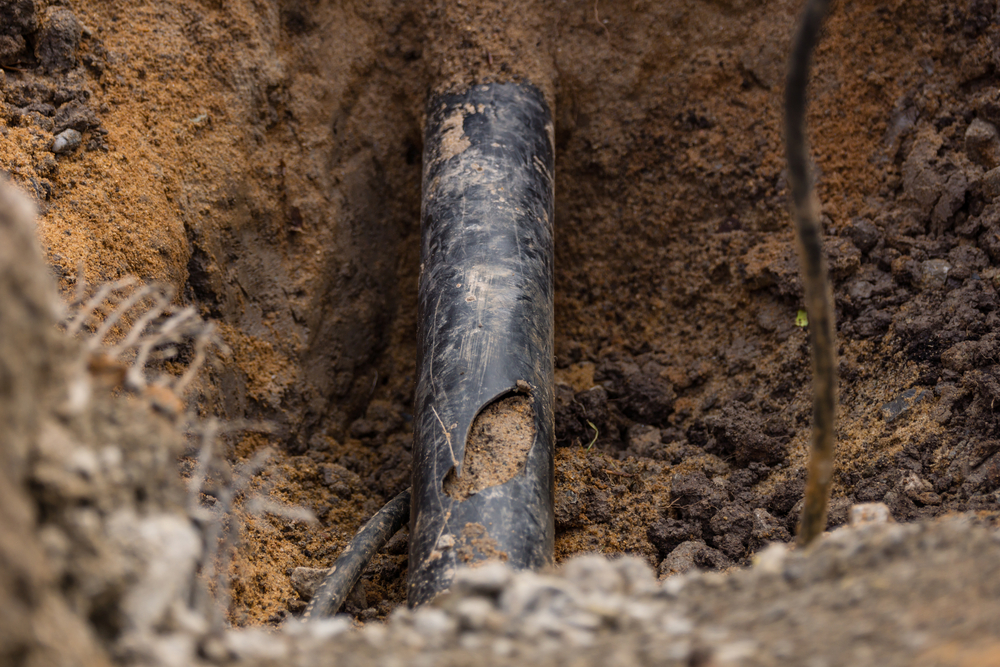damaged sewer line